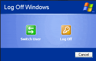 Logga ut dialogrutan